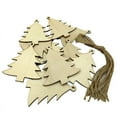 thumbnail image 6 of 10 Pieces Wooden Tags Christmas Tree Decor Art Craft Ornaments for DIY Scrapbooking, 6 of 6