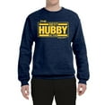 thumbnail image 2 of Wild Bobby,The Best Hubby in The Galaxy, Father's Day, Unisex Crewneck Graphic Sweatshirt, Vintage Heather Navy, Medium, 2 of 3