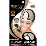 Qfitt Center Parting U-Part Wig Cap BLACK #5013