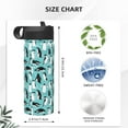 thumbnail image 4 of Yiaed Penguins Print Water Bottle with Straw Lid, Stainless Steel Double Wall Insulated Water Bottle | Leak-Proof and Spill-Proof Water Bottle, 4 of 8