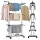 thumbnail image 1 of Tendedero Plegable para Ropa Vertical de 4 Niveles, Tendedero para Ropa con alas Laterales y Ruedas, Soporte para tendedero Plegable portátil, Adecuado para Uso en Interiores y al Aire Libre, 1 of 7