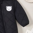 thumbnail image 4 of Faraee Unisex Toddler Quilted Padded Winter Romper Baby Bear Embroidery Hooded Ear Zip Up One Piece Jumpsuit Warm Infant Outer Snowsuit for Boys Girls Cold Season Wear, 4 of 6