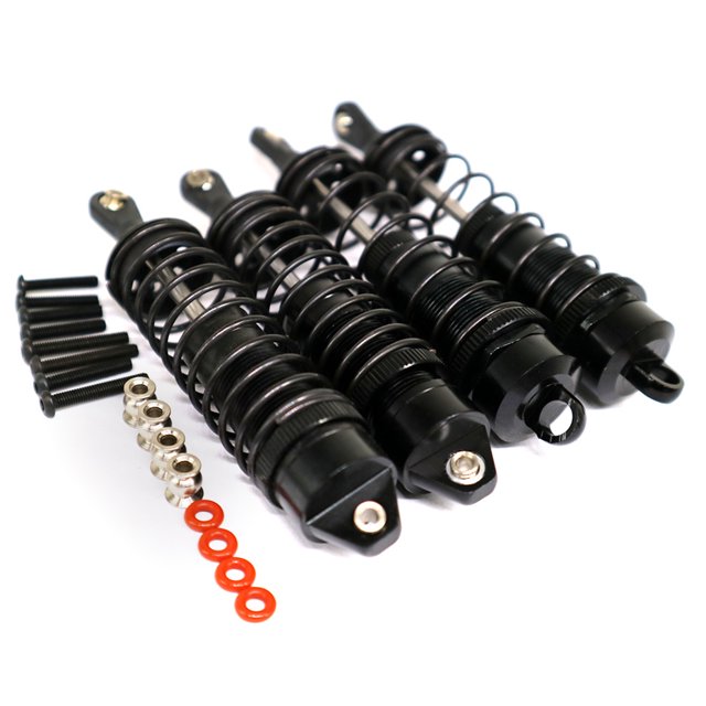 Amortiguador Trasero Bewildely de Aleación de Aluminio 1/10 para ARRMA SENTON 3S RC Negro 4 Piezas