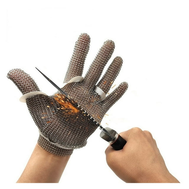 Stainless Steel Cut-resistant Gloves Level 5 Slaughter And Gardening High-risk Work Cut-resistant Labor Protection Gloves 1pcs ,Wear-Resistant
