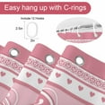 thumbnail image 3 of Valentines Day Shower Curtain, 72" x 72", Pink Floral Love Heart Geometric Waterproof Bathroom Curtain Washable Shower Curtain Set with 12 Hooks, 3 of 9