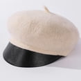 thumbnail image 2 of CoCopeaunts Newsboy Hats for Women Fashion Winter Hat Leather Brim Beret Hat Vintage Casual Newsboy Cap Retro Berets, 2 of 7