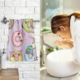 thumbnail image 7 of SKYSONIC Cute Animal Donut Patterned Hand Towels 2 PCS, Cotton Bath Towel for Drying Face Hands Body ,Absorbent Lightweight Towels for Bathroom Ktichen Travel Gym, 16"x28", 7 of 7