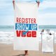 thumbnail image 1 of Registrarse Mostrar Votar Toalla de playa Toallas de baño de microfibra Manta de playa suave Para desfile Natación Yoga Mujeres Hombres, 1 of 4