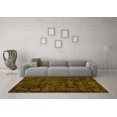 thumbnail image 3 of Ahgly Company Indoor Square Abstract Yellow Modern Area Rugs, 4' Square, 3 of 4