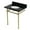 Black Granite / Brushed Brass, variant on Kingston Brass KVPK30K86ST Dreyfuss 30" Black Granite Console Sink with Stainless Steel Legs (8-Inch, 3-Hole), Black Granite/Polished Nickel