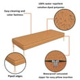 thumbnail image 4 of COVERS&ALL Rectangle Cushion Cover 600 D Patio Chair seat Cover Pack of 2 Water Resistant, Durable Polyester Fabric with Locking Zipper and Ties at Corners. (5" H X 59" W X 24" D, Des - 01), 4 of 8