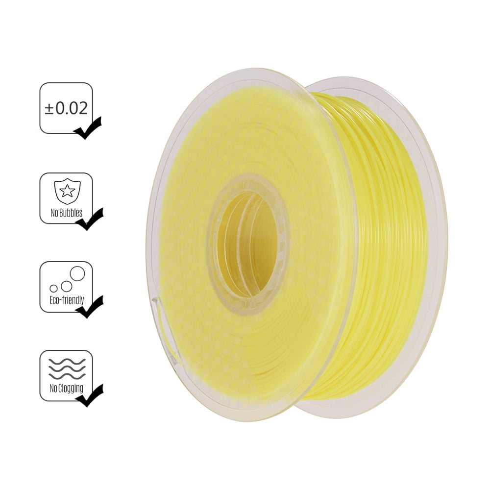 1.75mm Neon Yellow PLA 3D Printer Filament 2.2 lbs - Dimensional Accuracy +/- 0.03mm 1kg Spool