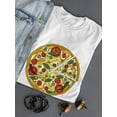 thumbnail image 3 of Cool Vegetarian Italian Pizza T-Shirt Women -Image by Shutterstock, Female x-Large, 3 of 4