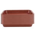 thumbnail image 3 of Shisuyan 10pcs Plastic Flower Pot Tray Flowerpot Base Plate Oblong Plant Pot Tray, 3 of 8