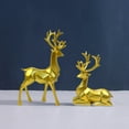 thumbnail image 2 of Wmkox8yii 2PCS Resin Elk Resin Statue,Seated and Standing Elegant Lucky Deer,Christmas Reindeer Resin Figurines,for Living Room, Wine Cabinet,Display Stand,Bedroom,Office Desktop, 2 of 9