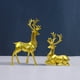 thumbnail image 1 of 2pcs Geometric Deer Ornaments Resin Reindeer Sculpture Deer Statue Reindeer Ornament For Home Office Desk Decor, 1 of 9