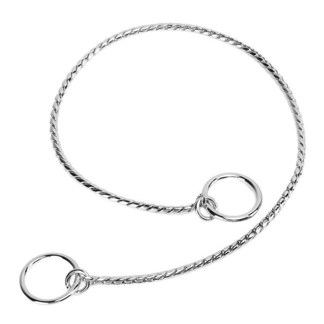 Cadena de serpiente de metal para mascotas, cadena P para mascotas antioxidante resistente a la piel para entrenamiento para caminar