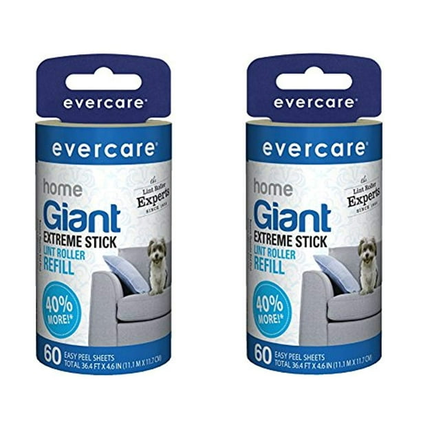 Evercare Giant Extreme Stick Lint Roller Refill 70 Sheets Count per