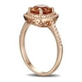 thumbnail image 4 of 1.50 Carat Morganite and Diamond Halo Engagement Ring in Rose Gold, 4 of 4