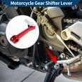 thumbnail image 2 of Folding Motorcycle Gear Shifter Lever for Bosuer M5 Aluminum Alloy Pedal Shift Lever Arm Red Lever Silver Tone Head, 2 of 6