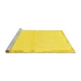 thumbnail image 2 of Ahgly Company Machine Washable Indoor Square Solid Yellow Modern Area Rugs, 4' Square, 2 of 4
