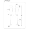 thumbnail image 4 of Kingston Brass VPB136P Ceramic Console Sink Legs (2 Pcs/Set), White, 4 of 6