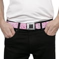 thumbnail image 3 of Buckle-Down Belt, Seatbelt Buckle Belt, Bandana Skulls Pink White, Youth 22 to 32 Inches, 3 of 9