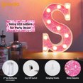 thumbnail image 3 of CSChome Warm White Alphabet Light LED Letter Light - Glitter Alphabet Sign with Hanging Hole, Night Light for Party Wedding Home Decoration, 3 of 7