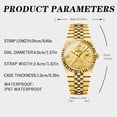 thumbnail image 5 of Mens Watches Stainless Steel Waterproof Analog Quartz Watch for Men with Date  Fashion Wristwatch, 5 of 5