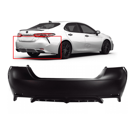 DCP Rear Bumper Cover For 2018-2024 Toyota Camry Primed TO1100335