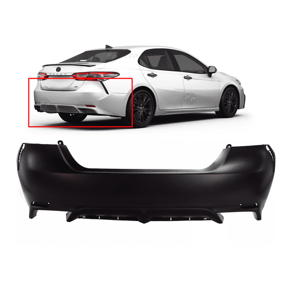 DCP Rear Bumper Cover For 2018-2024 Toyota Camry Primed TO1100335