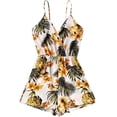 thumbnail image 1 of Women's Leopard Print Wrap Spaghetti Strap Romper Cami Jumpsuit, 1 of 5