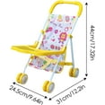 thumbnail image 4 of LAICAIW Poussette pour Poupée, Poussette Réaliste pour Poupée, Poussette pour Poupée Pliable pour Enfants, Poussette Pliable pour Poupées, Jouets de Jeu d'Imitation pour Enfants, Poussette de Jeu avec Poignée Confortable, 4 of 7