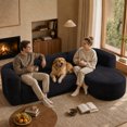 thumbnail image 6 of Leumius 109.4" Sectional Couch with L-Shaped Chaise, Boneless Modular Sectional Sofa for Living Room, Bedroom(Right- Black), 6 of 7