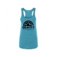 thumbnail image 1 of Gravity Outdoor Co. Womens Racerback Tank - Black Logo - Turquoise - 2XL, 1 of 1