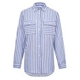 thumbnail image 2 of Pntutb Womens Shirts,Women Tops Striped Print Single Breasted Long Sleeve Shirt Pullovers Tops, 2 of 6