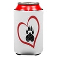 thumbnail image 1 of Valentines Day Paw Print Heart Cat All Over Can Cooler, 1 of 1