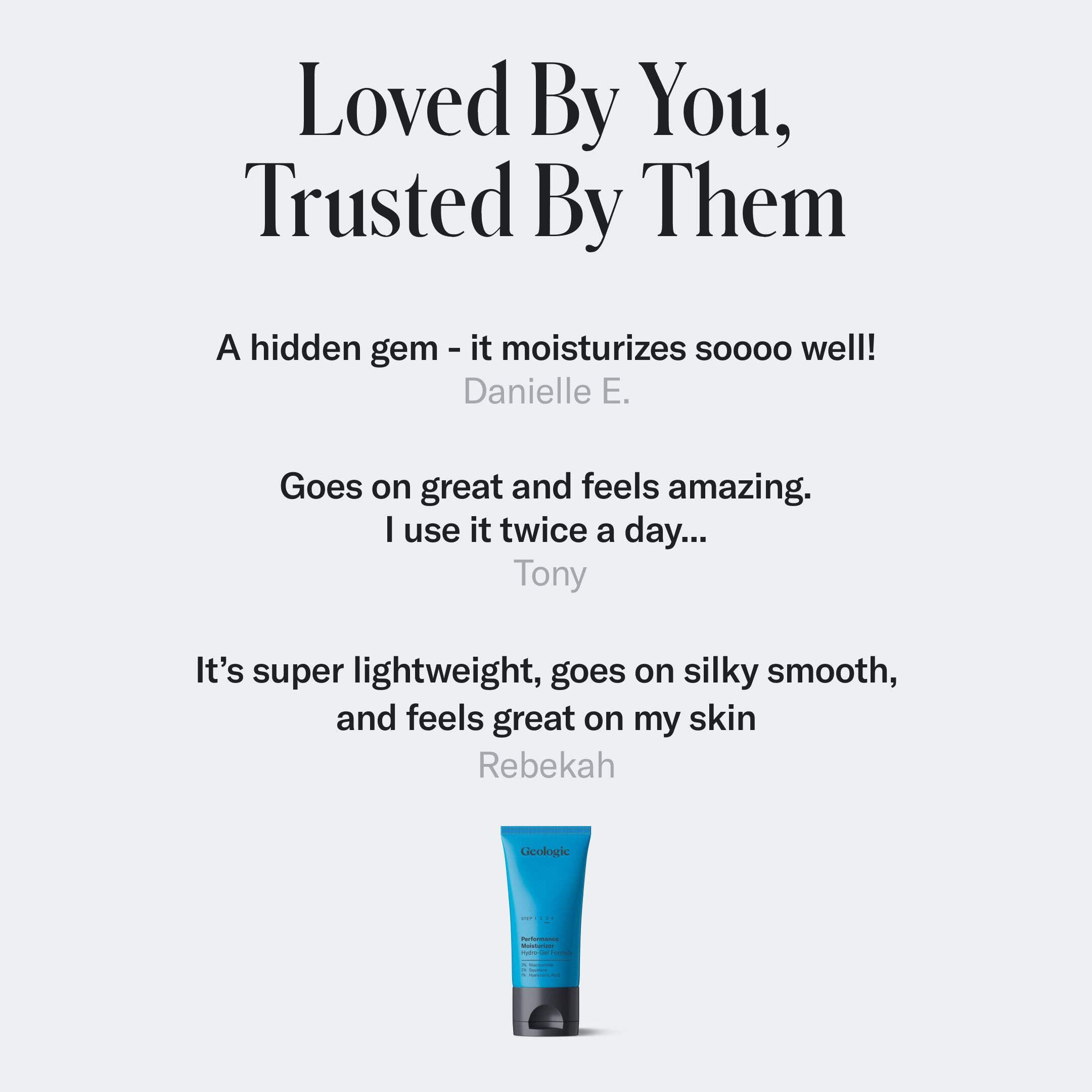 Geologie Oil Free Gel Moisturizer Cooling, Ultra Light Daily Face Moisturizer with Hyaluronic Acid, Niacinamide,and Squalane | 75 ML | 100 Day Supply