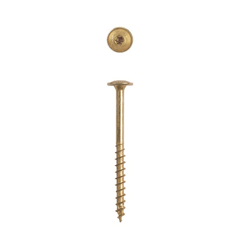 Spax 5040839 10 x 2.5 in. Multi-Material No. T-20 Plus Wafer Head Construction Screws, Yellow- 1 lbs - Pack of 75