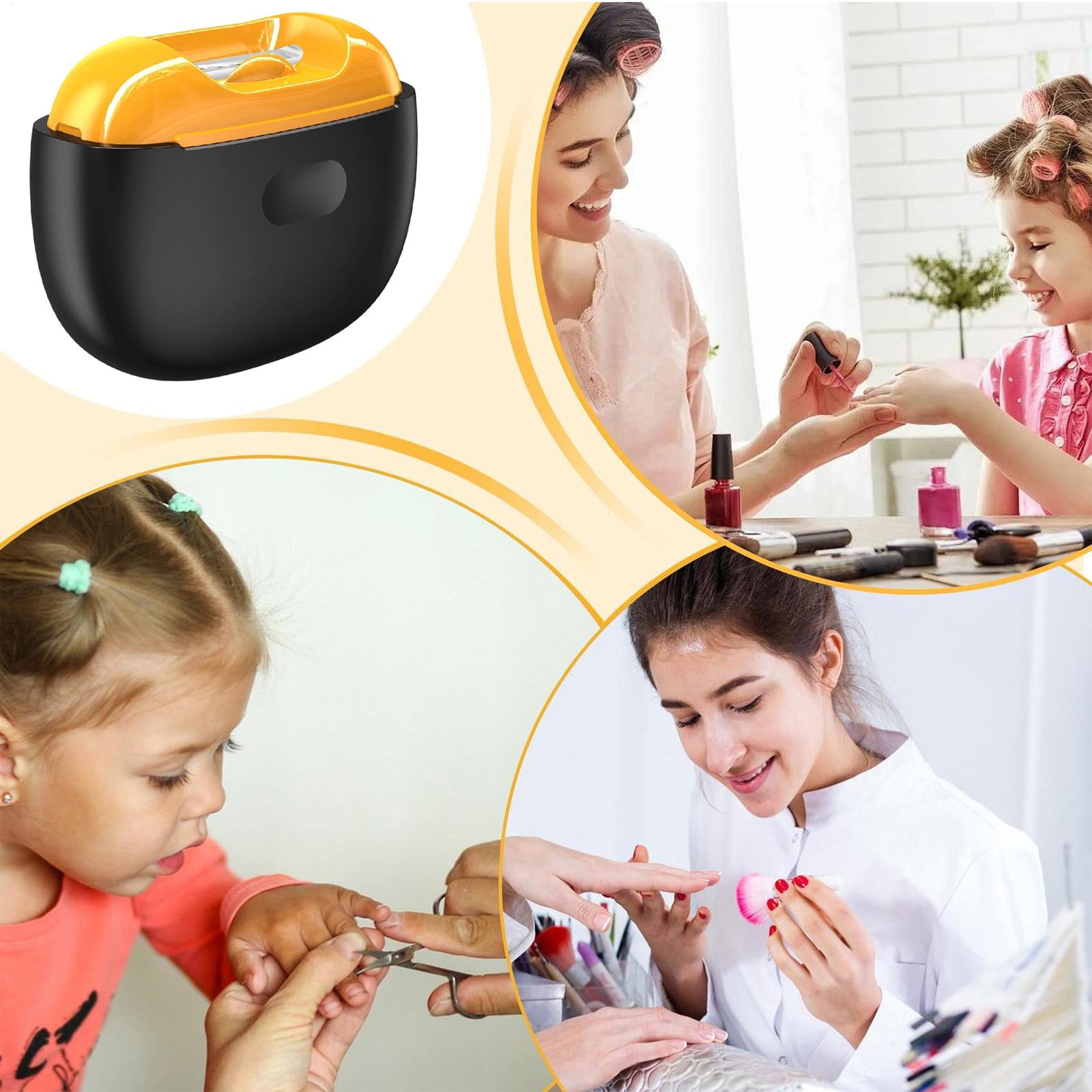 Nail Trimmer for Home Use, Smooths and Shapes Nails in Seconds, Automatic Grinder with LED Light, Rechargeable via USB Cable for Thick Hard Polishing and Trimming for Seniors, Adults, Adults