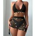 thumbnail image 2 of Ensemble Bikini Sexy Dos Nu - Design Creux - Convient aux Femmes Adultes (Noir, S), 2 of 8