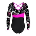 thumbnail image 2 of YiZYiF Kids Girls One-piece Ballet Dance Leotard Long Sleeves Printed Patterns Gymnastic Jumpsuit, 2 of 3