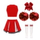 thumbnail image 5 of Disfraz de animadora para niños, uniforme de baile, traje de animadora, top corto sin mangas con lentejuelas, falda con calcetines, conjunto de ropa de baile para niñas de la escuela, 5 of 5
