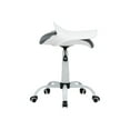 thumbnail image 4 of Calico Designs Back, Modern, Swivel, Office Contoured Folding Task Chair, White/Grey, 4 of 7