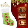 thumbnail image 4 of Coolnut 2 Pack Flowers and Ladybug Christmas Stockings 17.7 Inch Gift Holders for Party Holiday Decorations Ornaments（534） Decor Gifts, 4 of 7