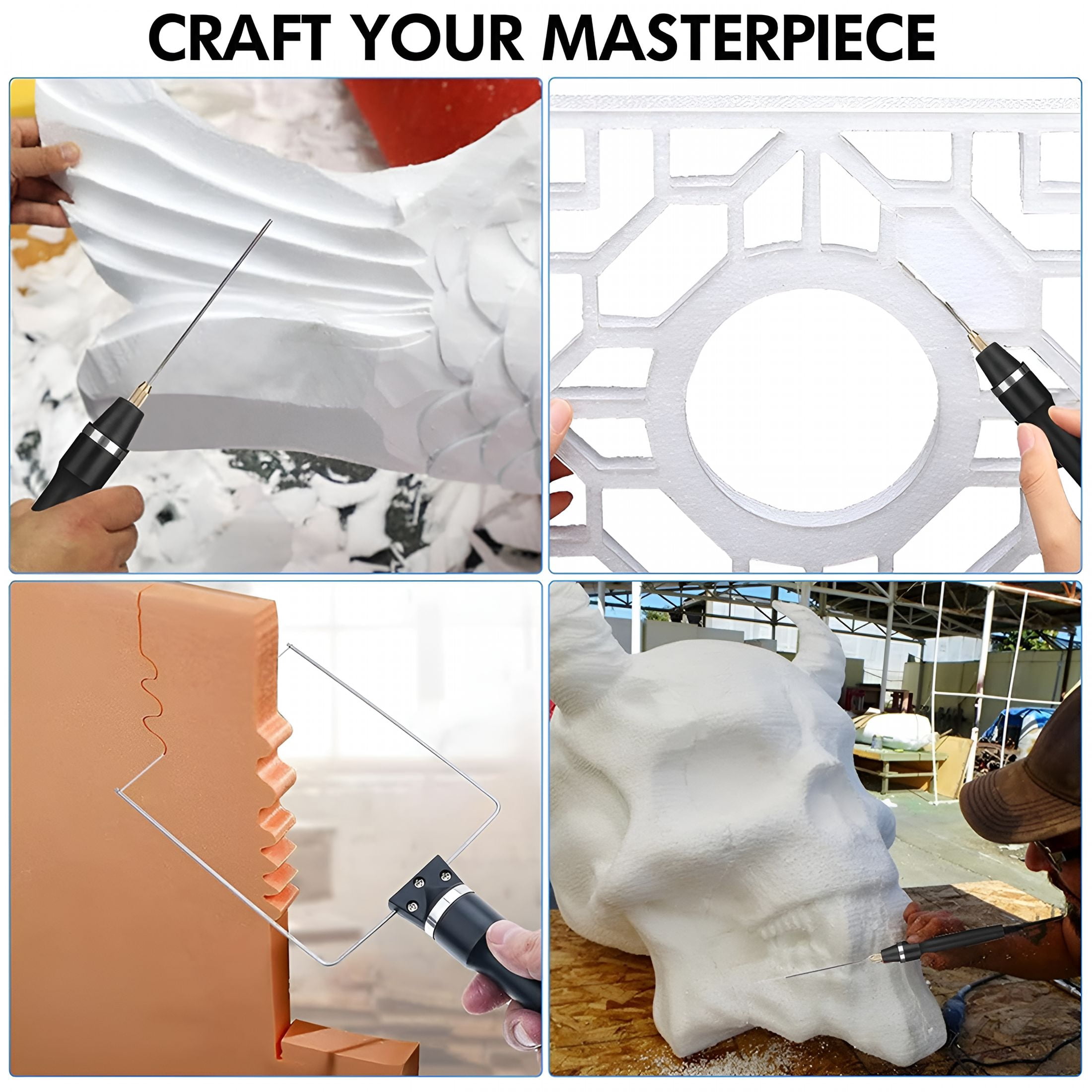 EXLEAF Foam Cutter Hot Wire Knife Foam Cutter Tool Set-Cutter Foam Board Cutter Foam Cutting Tool Us Plug