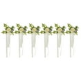 thumbnail image 1 of 6 Pcs Roses d'Allée de Mariage avec Rubans et Feuilles Décorations de Chaise pour Mariage et Église Blanc, 1 of 6