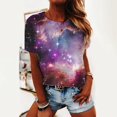 thumbnail image 2 of Pompotops T-shirt Décontracté pour Femmes Imprimé Graphique 3D Col Rond Hauts Basiques Amples, 2 of 6