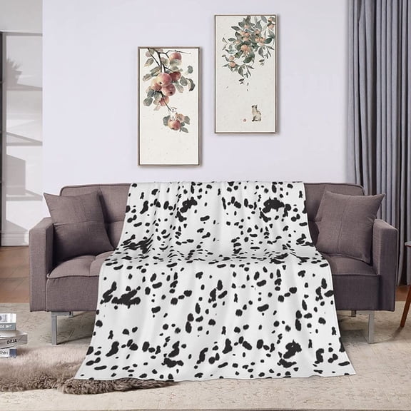 Dalmatian Blanket Comfort Warm Dalmatian Throw Blanket Soft Fleece Blankets Gifts for Girls Boys Women