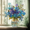 thumbnail image 5 of Forget-Me-Not Stained Glass Suncatcher,Blue Flowers Vase Suncatcher,Floral Stained Glass Window Hanging for Home,Garden,Gifts,7.87 Inch, 5 of 5